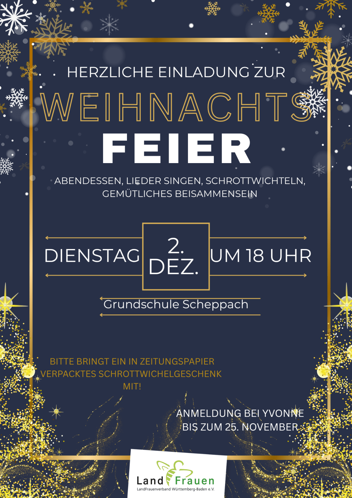 Weihnachtsfeier Einladung